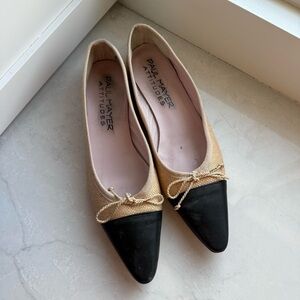 Paul Mayer Women's Black and Tan Ballet Flats